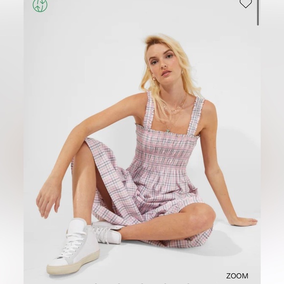 Cottagecore pastel plaid shirred maxi dress - Picture 4 of 12